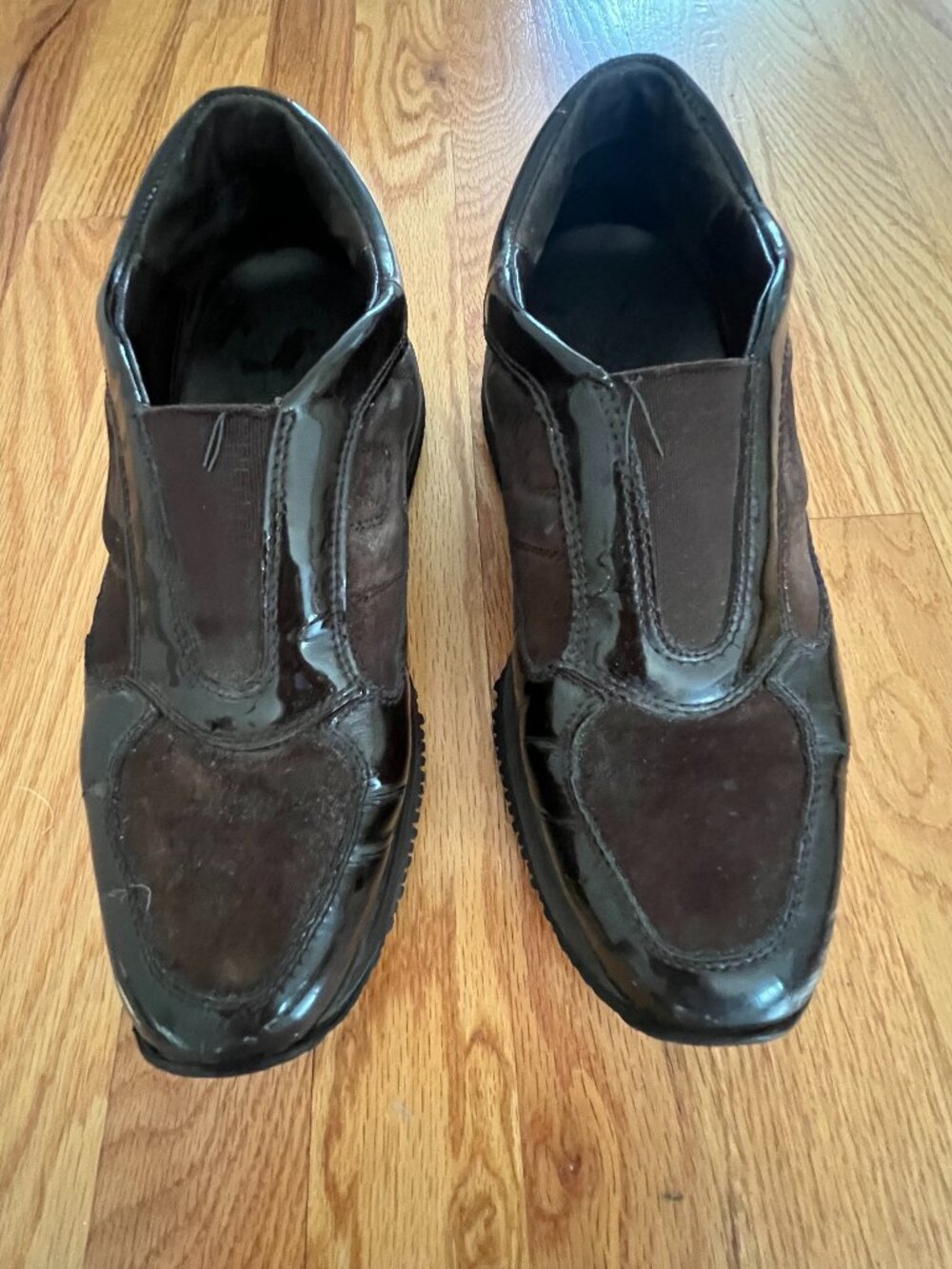 Hogan Brown & Black Slip-On Sneakers / Loafers Size 7.5 US